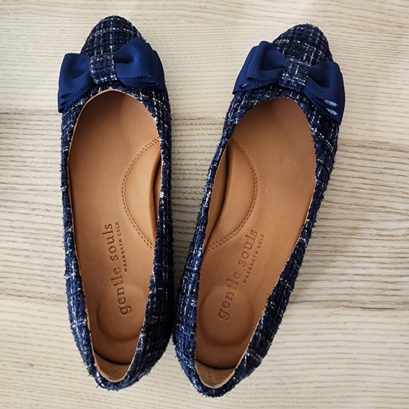 Gentle Souls by Kenneth Cole Blue Tweed Atlas Shoes 7.5 - Picture 6 of 10